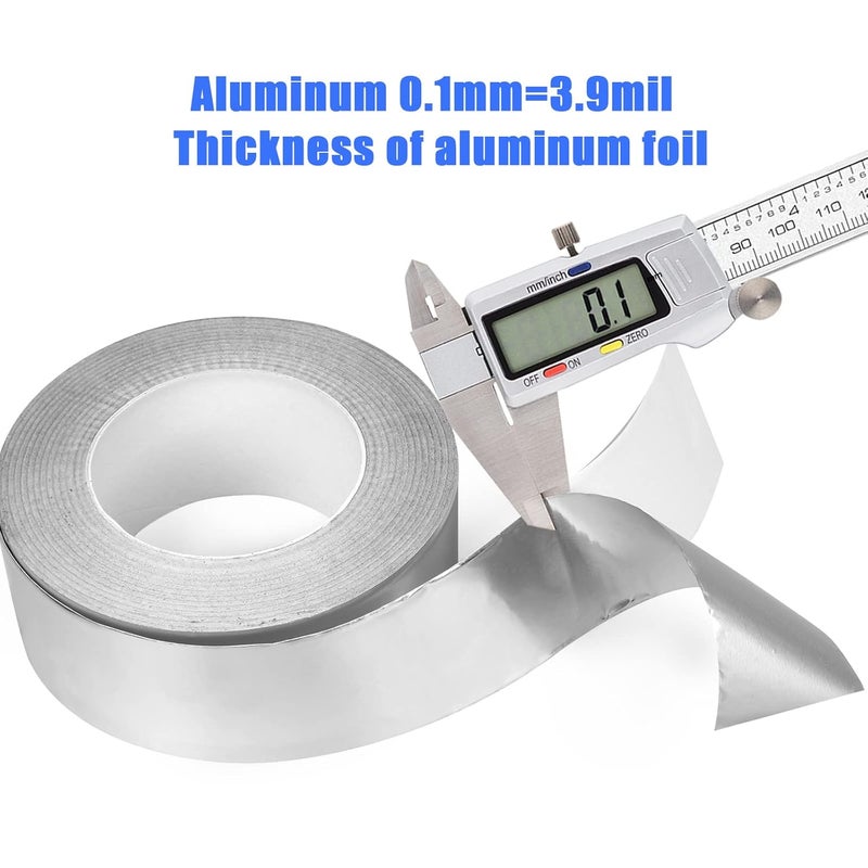 Romeda Aluminum Tape, 2 Inch x 164 Feet, Silver, 3.9 Mil, Heavy Duty, Heat & UV Resistant, HVAC & Ductwork - Image 3
